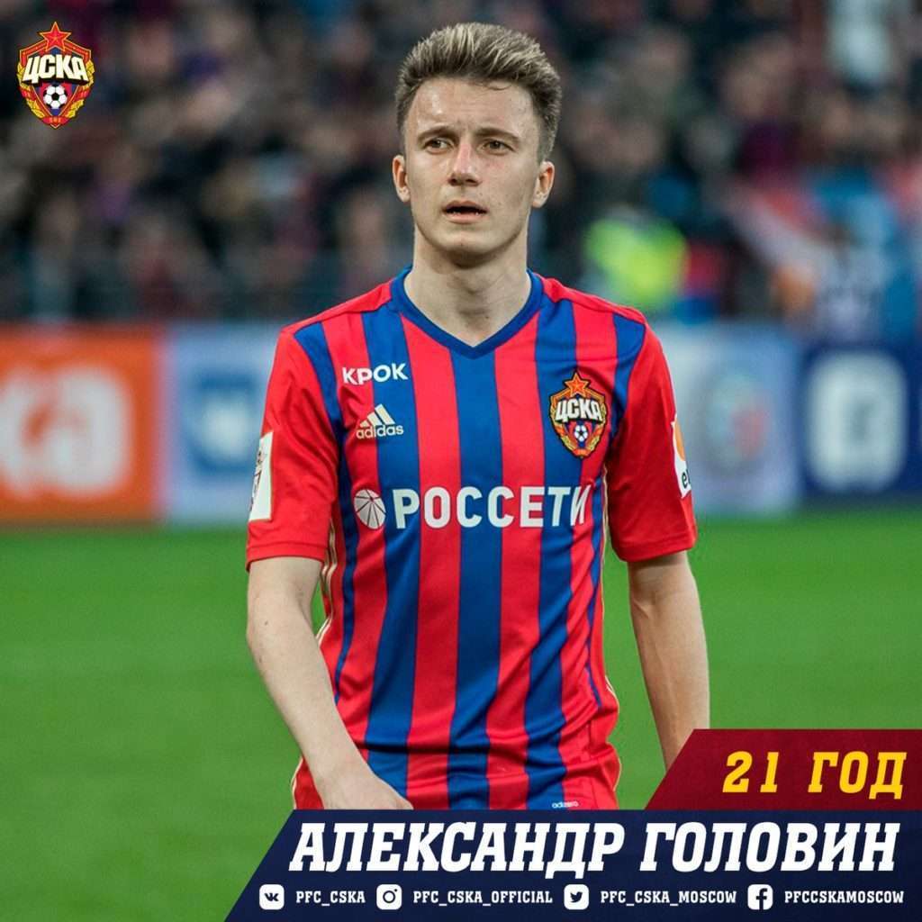 Сегодня празднует свой 21 день рождение Александр Головин
